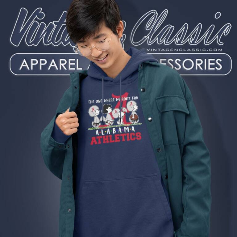 The One Where We Root For Alabama Crimson Tide Snoopy And Friends Hoodie The One Where We Root For Alabama Crimson Tide Snoopy And Friends Hoodie