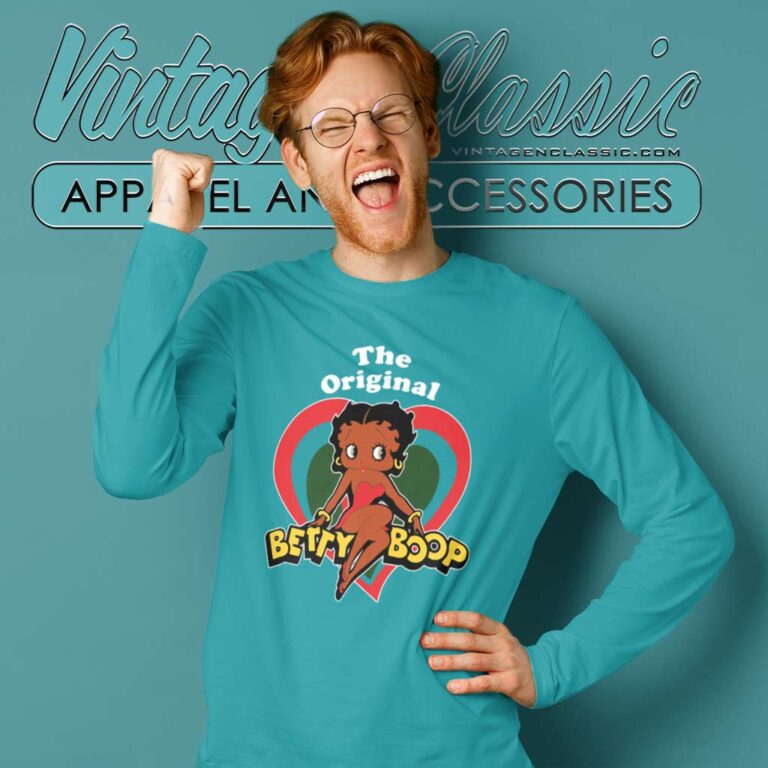 The Original Betty Boop Black Girl Long Sleeve Tee The Original Betty Boop Black Girl Long Sleeve Tee