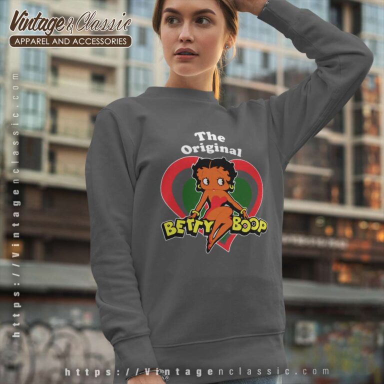 The Original Betty Boop Black Girl Sweatshirt The Original Betty Boop Black Girl Sweatshirt