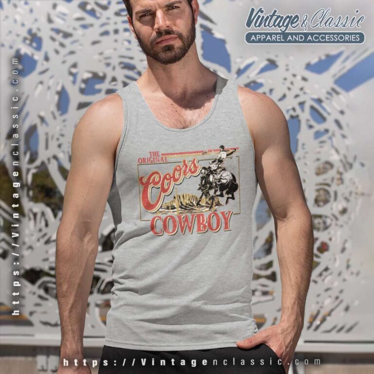 The Original Coors Cowboy Tank Top Racerback The Original Coors Cowboy Tank Top Racerback