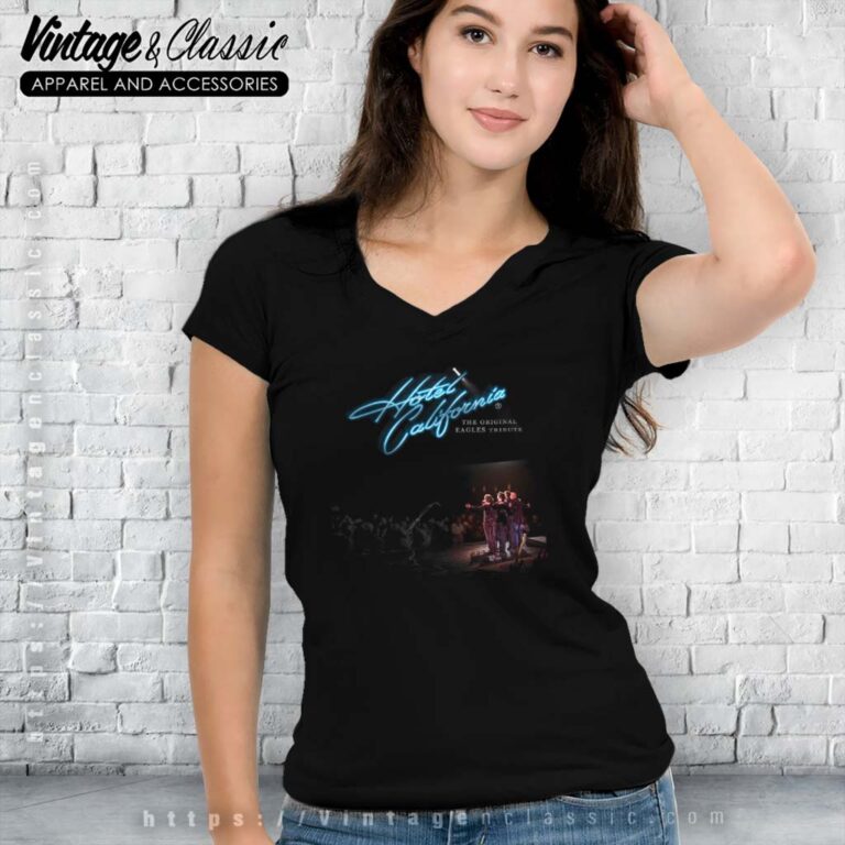 The Original Eagles Tribute Shirt Hotel California Tour Vneck The Original Eagles Tribute Shirt Hotel California Tour Vneck