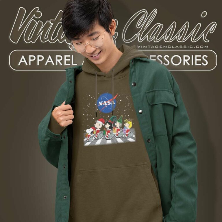 The Peanuts Abbey Road Nasa Christmas Hoodie The Peanuts Abbey Road Nasa Christmas Hoodie