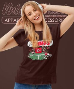 The Peanuts Cheering Go Snoopy Kansas City Chiefs Shirt 6 The Peanuts Cheering Go Snoopy Kansas City Chiefs Women TShirt