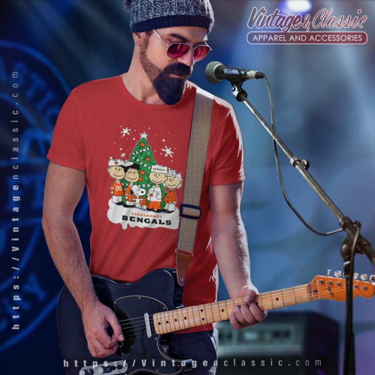 The Peanuts Movie Christmas Tree Cincinnati Bengals T Shirt The Peanuts Movie Christmas Tree Cincinnati Bengals T Shirt