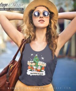 The Peanuts Movie Christmas Tree Cincinnati Bengals Tank Top Racerback