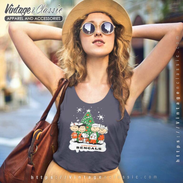 The Peanuts Movie Christmas Tree Cincinnati Bengals Tank Top Racerback The Peanuts Movie Christmas Tree Cincinnati Bengals Tank Top Racerback