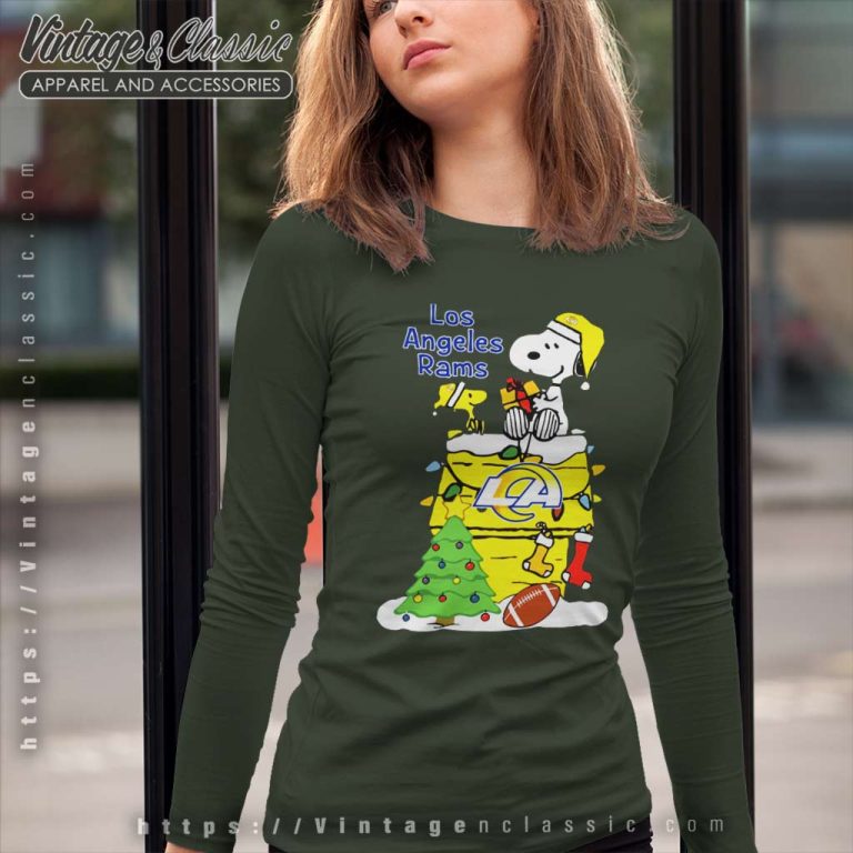 The Peanuts Movie Christmas Tree Fans Los Angeles Rams Long Sleeve Tee The Peanuts Movie Christmas Tree Fans Los Angeles Rams Long Sleeve Tee
