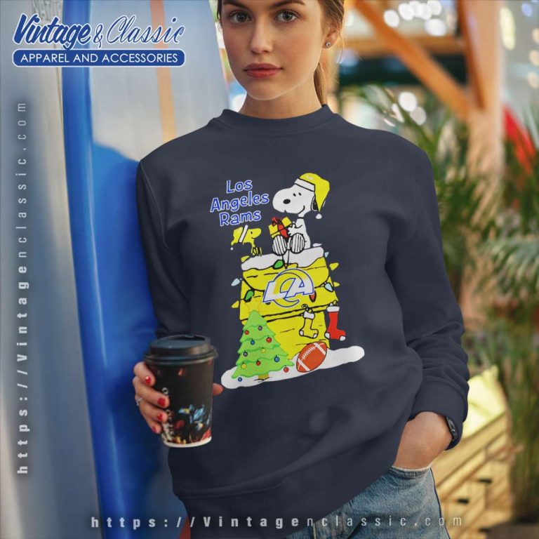 The Peanuts Movie Christmas Tree Fans Los Angeles Rams Sweatshirt The Peanuts Movie Christmas Tree Fans Los Angeles Rams Sweatshirt