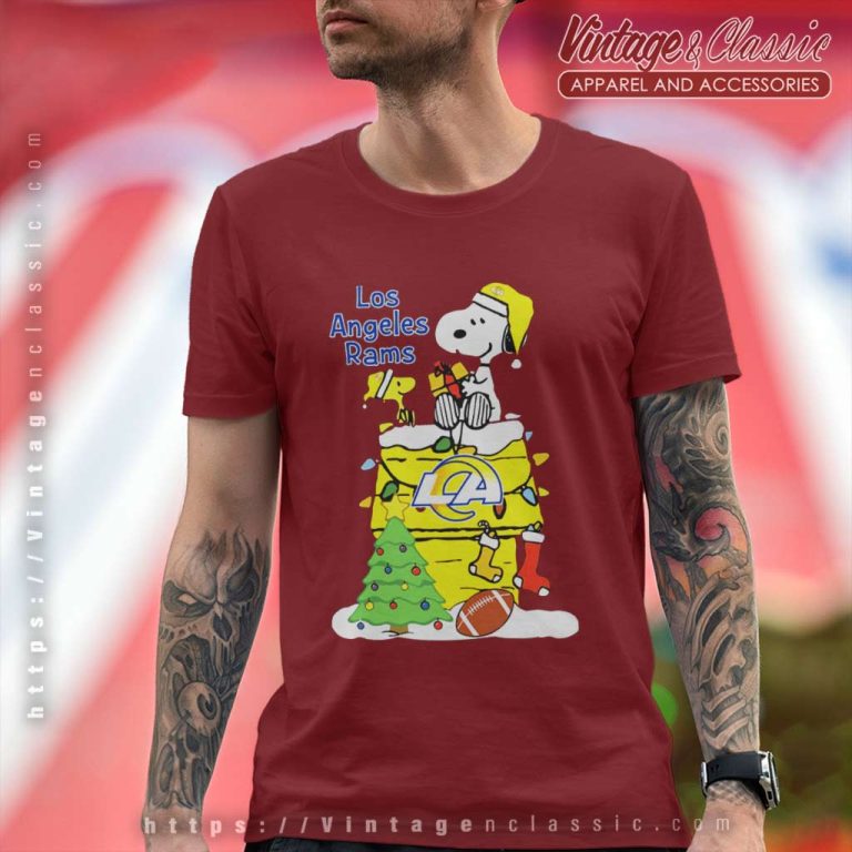 The Peanuts Movie Christmas Tree Fans Los Angeles Rams T Shirt The Peanuts Movie Christmas Tree Fans Los Angeles Rams T Shirt