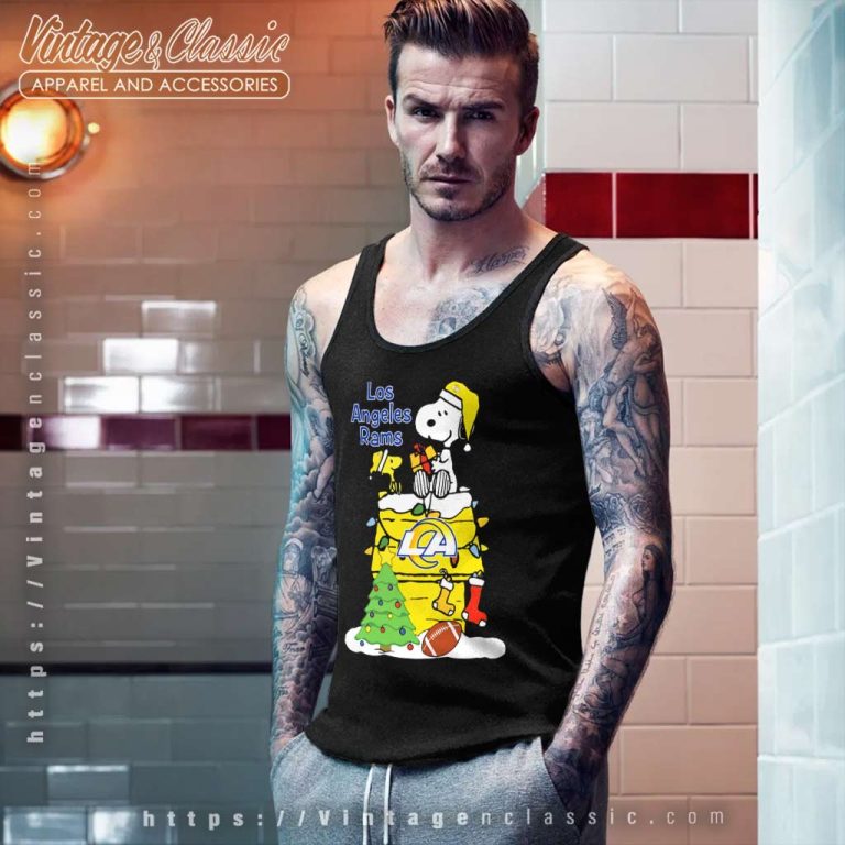The Peanuts Movie Christmas Tree Fans Los Angeles Rams Tank Top Racerback The Peanuts Movie Christmas Tree Fans Los Angeles Rams Tank Top Racerback