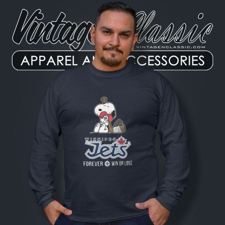 The Peanuts Movie Snoopy Forever Win Or Lose Hockey Winnipeg Jets Long Sleeve Tee The Peanuts Movie Snoopy Forever Win Or Lose Hockey Winnipeg Jets Long Sleeve Tee