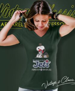 The Peanuts Movie Snoopy Forever Win Or Lose Hockey Winnipeg Jets V Neck TShirt