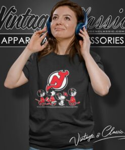 The Peanuts New Jersey Devils Hockey Logo Shirt 6 The Peanuts New Jersey Devils Hockey Logo Women T Shirt