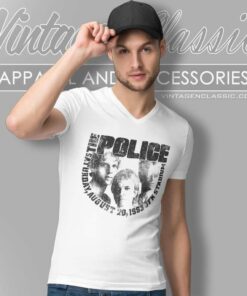 The Police 1983 Concert Shirt 5 The Police 1983 Concert V Neck TShirt