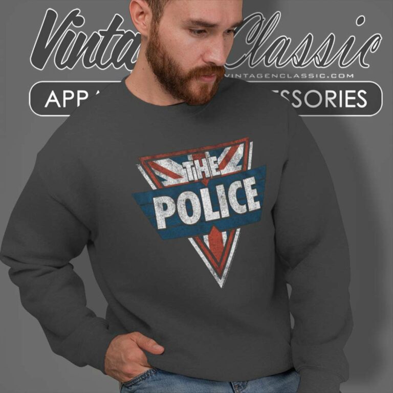 The Police Black Adult Sweatshirt The Police Black Adult Sweatshirt