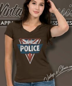 The Police Black Adult Shirt 5 The Police Black Adult V Neck TShirt