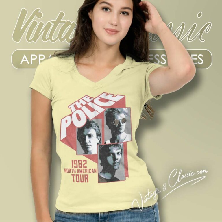 The Police Na Tour V Neck TShirt The Police Na Tour V Neck TShirt