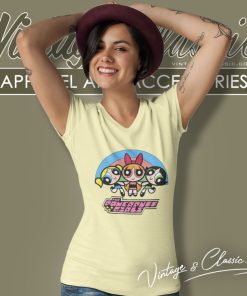 The Powerpuff Girls Anime Shirt 5 The Powerpuff Girls Anime V Neck TShirt