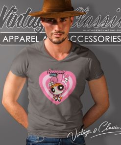 The Powerpuff Girls Shirt Blossom Heart 5 The Powerpuff Girls Shirt Blossom Heart V Neck TShirt