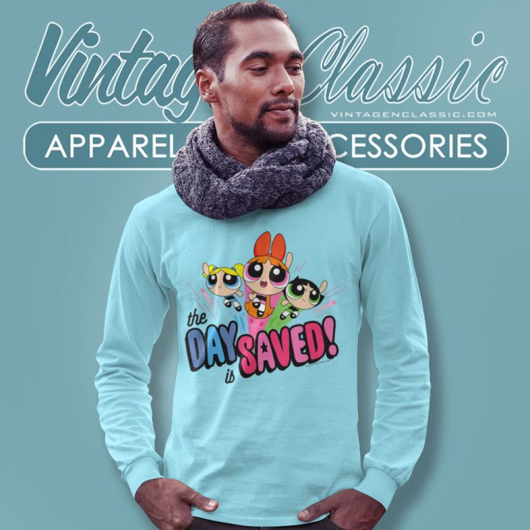 The Powerpuff Girls The Day Is Saved Long Sleeve Tee The Powerpuff Girls The Day Is Saved Long Sleeve Tee