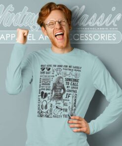 The Queen Of Pop Shirt Janet Songs Long Sleeve Tee