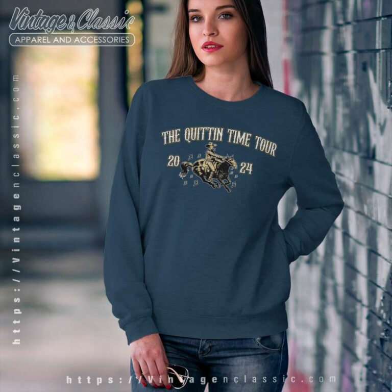 The Quittin Time Tour 2024 Zach Bryan Country Music Sweatshirt The Quittin Time Tour 2024 Zach Bryan Country Music Sweatshirt
