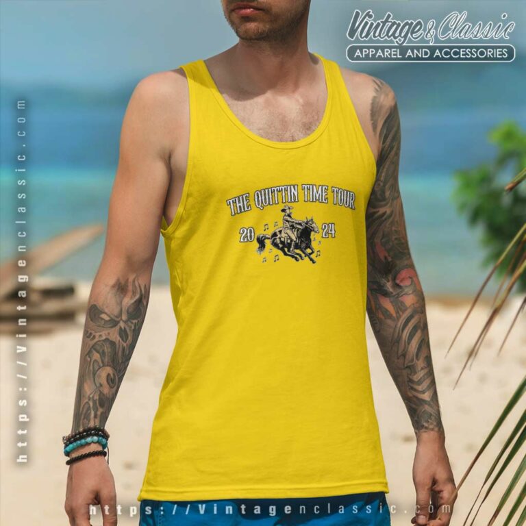 The Quittin Time Tour 2024 Zach Bryan Country Music Tank Top Racerback The Quittin Time Tour 2024 Zach Bryan Country Music Tank Top Racerback