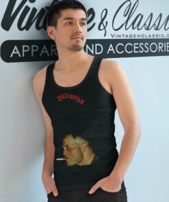 The Quittin Time Tour Shirt Zach Bryan Smokes A Cigarette Tank Top Racerback