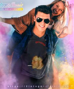 The Quittin Time Tour Shirt Zach Bryan Smokes A Cigarette V Neck TShirt