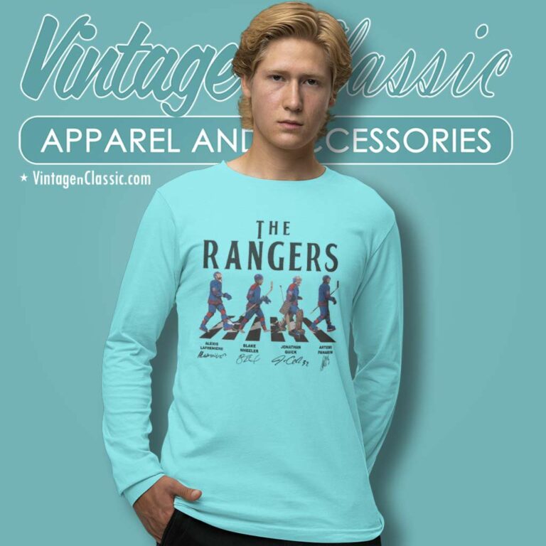 The Rangers Abbey Road Signatures Ice Hockey Long Sleeve Tee The Rangers Abbey Road Signatures Ice Hockey Long Sleeve Tee