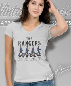The Rangers Abbey Road Signatures Ice Hockey Shirt 5 The Rangers Abbey Road Signatures Ice Hockey V Neck TShirt