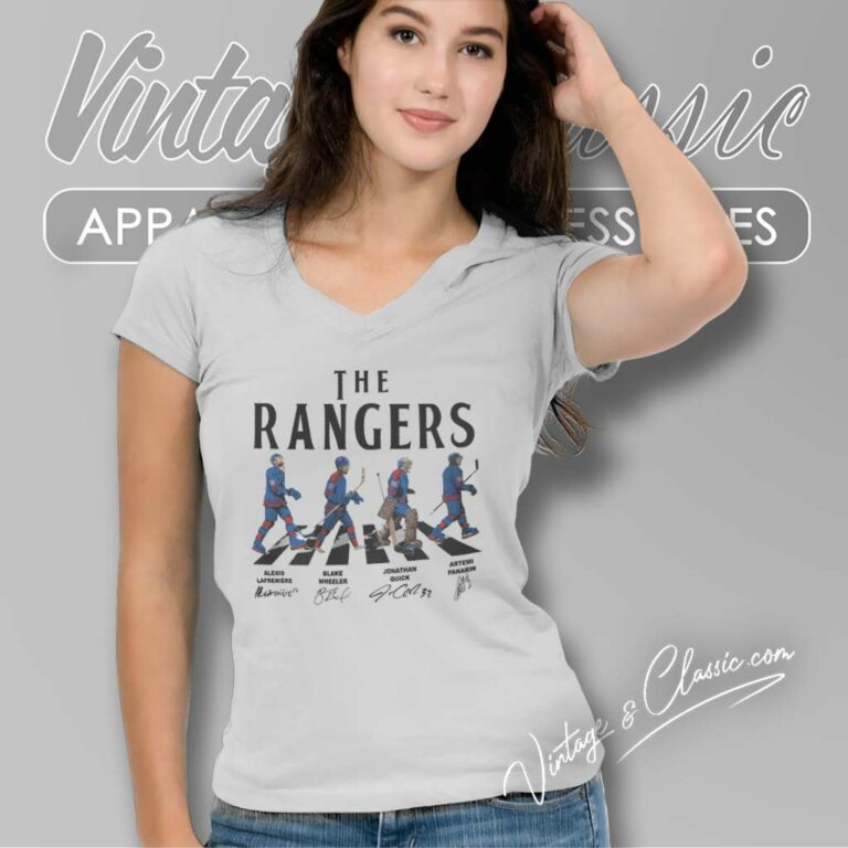 The Rangers Abbey Road Signatures Ice Hockey V Neck TShirt The Rangers Abbey Road Signatures Ice Hockey V Neck TShirt