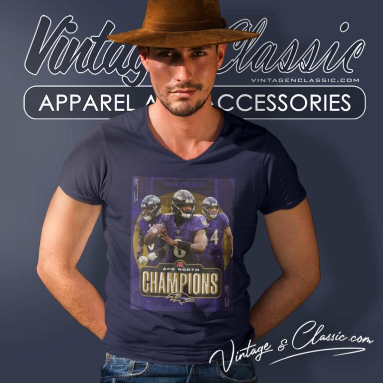 The Ravens Win Afc North Champions V Neck TShirt The Ravens Win Afc North Champions V Neck TShirt