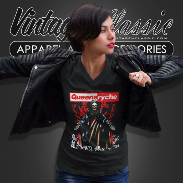 The Reaper Queensryche V Neck TShirt The Reaper Queensryche V Neck TShirt