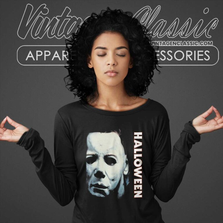 The Return Of Michael Myers Poster Long Sleeve Tee The Return Of Michael Myers Poster Long Sleeve Tee
