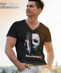 The Revenge Of Michael Myers Halloween V Neck TShirt 1