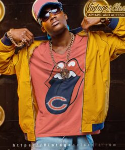 The Rolling Stone Chicago Bears Lips V Neck TShirt