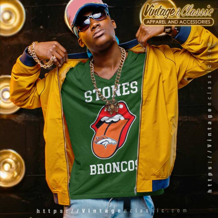 The Rolling Stone Denver Broncos Lips V Neck TShirt The Rolling Stone Denver Broncos Lips V Neck TShirt