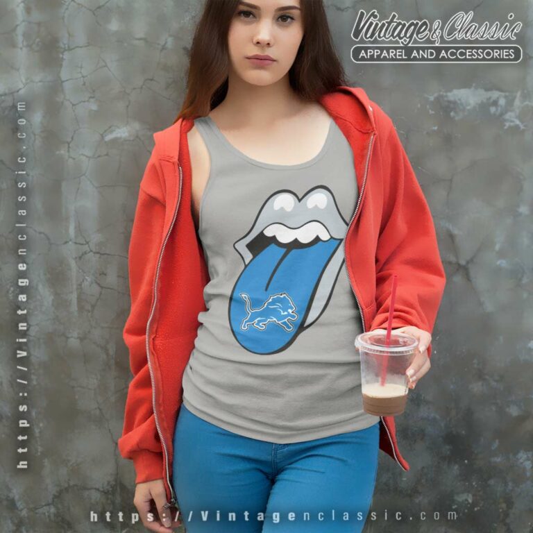 The Rolling Stone Detroit Lions Lips Tank Top Racerback The Rolling Stone Detroit Lions Lips Tank Top Racerback