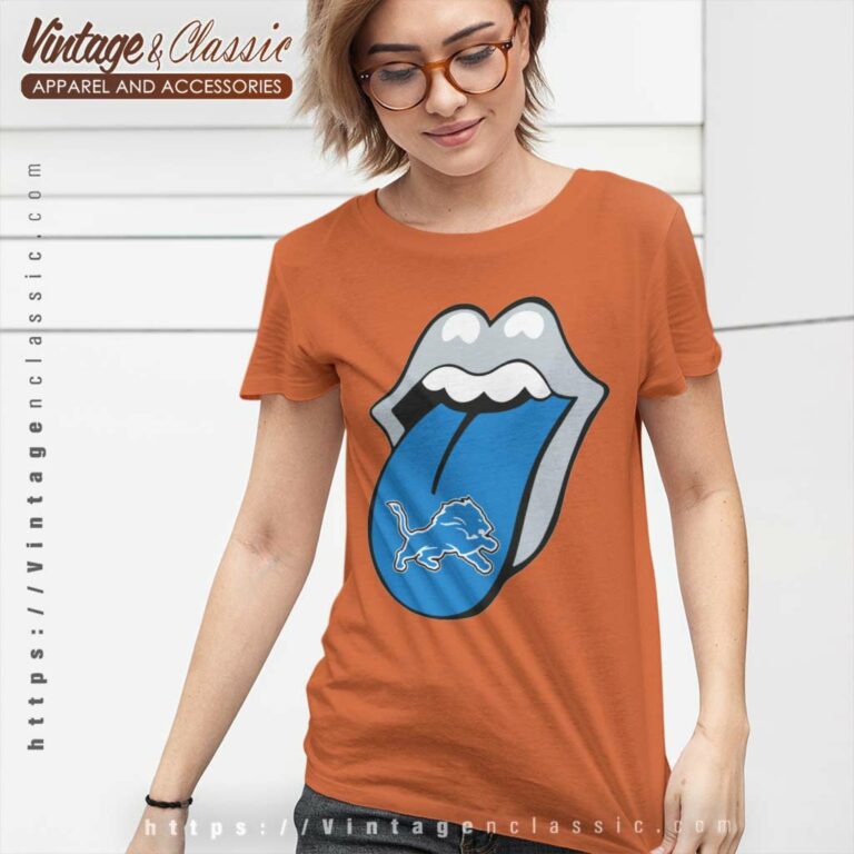 The Rolling Stone Detroit Lions Lips Women TShirt The Rolling Stone Detroit Lions Lips Women TShirt