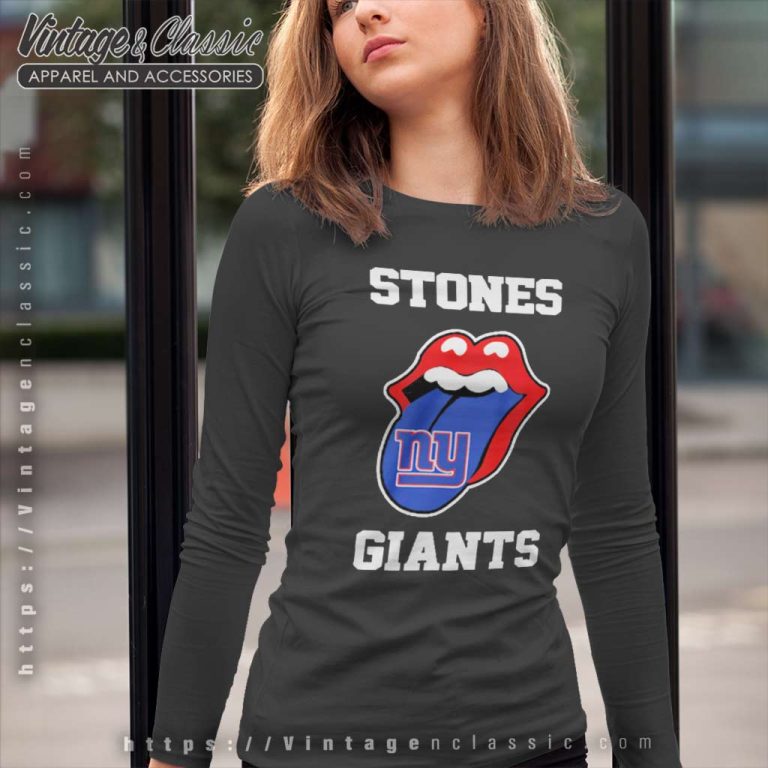 The Rolling Stone New York Giants Lips Long Sleeve Tee The Rolling Stone New York Giants Lips Long Sleeve Tee