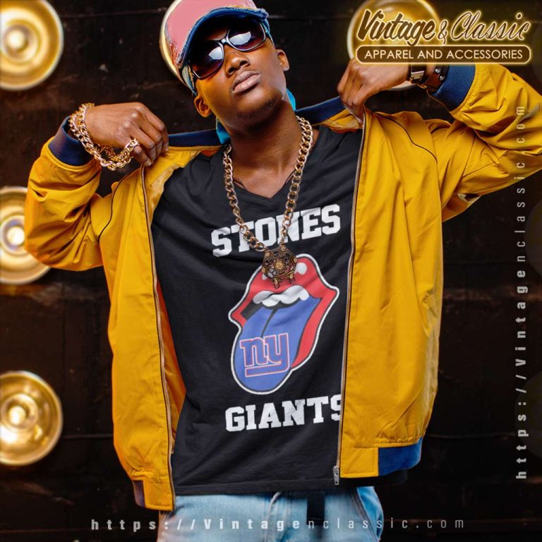 The Rolling Stone New York Giants Lips V Neck TShirt The Rolling Stone New York Giants Lips V Neck TShirt