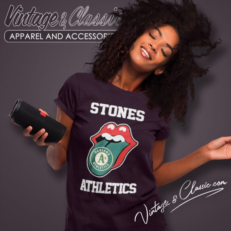 The Rolling Stone Oakland Athletics Lips Women T Shirt The Rolling Stone Oakland Athletics Lips Women T Shirt
