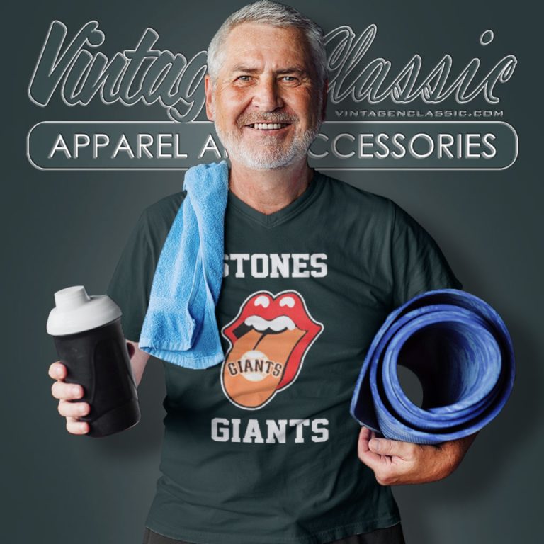 The Rolling Stone San Francisco Giants Lips V Neck TShirt The Rolling Stone San Francisco Giants Lips V Neck TShirt