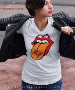 The Rolling Stone Tampa Bay Buccaneers Lips 2023 V Neck TShirt