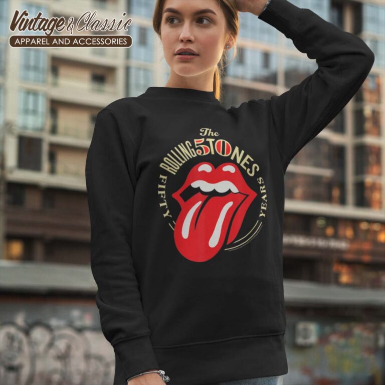 The Rolling Stones 50 Years Tongue Sweatshirt The Rolling Stones 50 Years Tongue Sweatshirt
