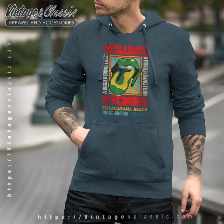 The Rolling Stones A Bigger Bang Copacabana Tour Men Hoodie The Rolling Stones A Bigger Bang Copacabana Tour Men Hoodie