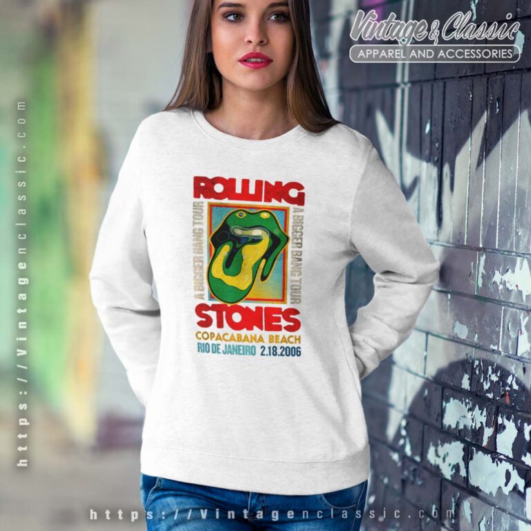 The Rolling Stones A Bigger Bang Copacabana Tour Sweatshirt The Rolling Stones A Bigger Bang Copacabana Tour Sweatshirt