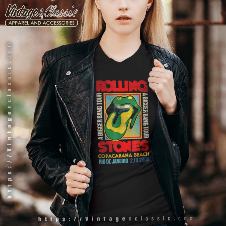 The Rolling Stones A Bigger Bang Copacabana Tour Vneck The Rolling Stones A Bigger Bang Copacabana Tour Vneck