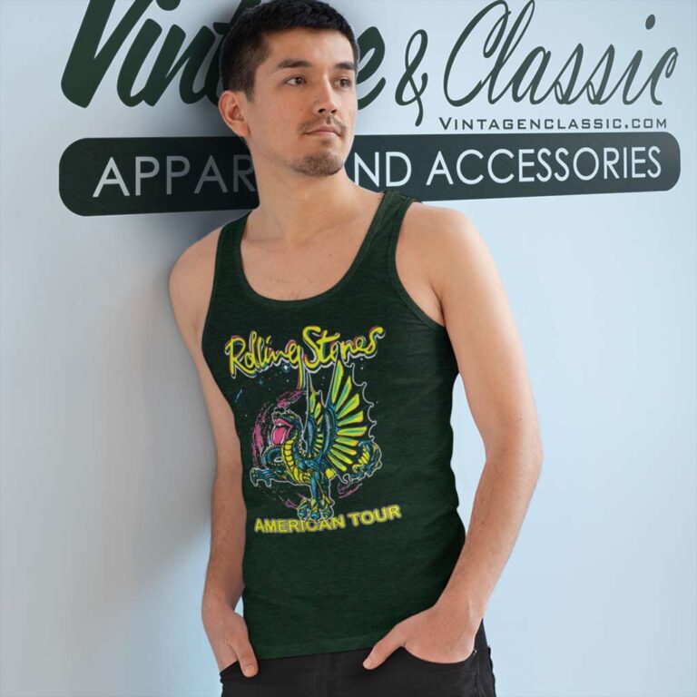 The Rolling Stones American Tour Dragon Tank Top Racerback The Rolling Stones American Tour Dragon Tank Top Racerback